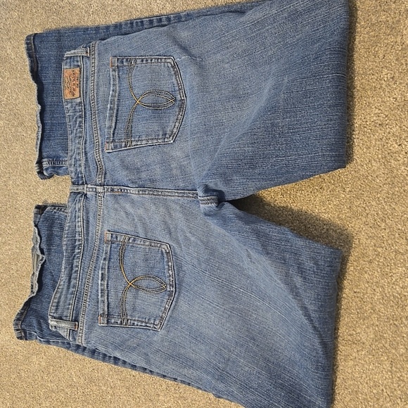 Paris Blues Jeans Womens Size 17 Light Blue Distressed Flare Leg - Picture 11 of 14